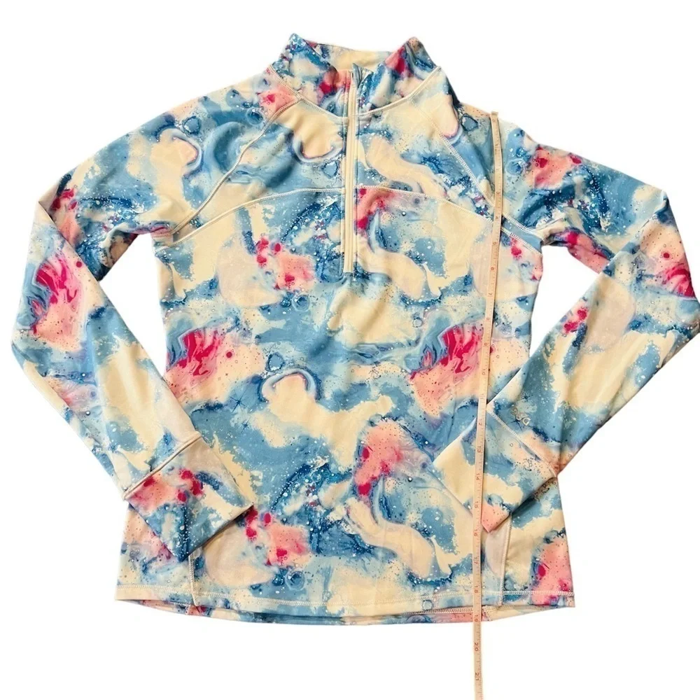 DSG GIRLS COLORFUL 1/4 ZIP PULLOVER ATHLETIC JACKET SIZE LARGE